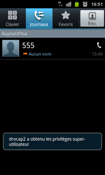L'historique des appells et SMS d'Android