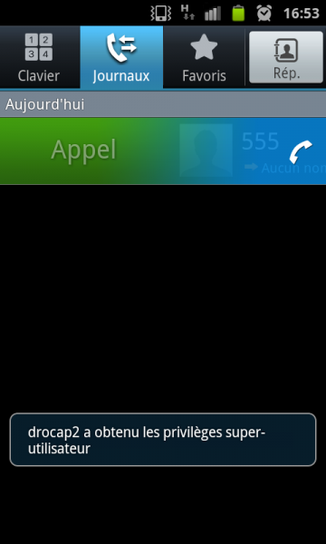 Lancer un appel depuis l'historique des appels d'Android en faisant glisser le doigt de gauche à droite