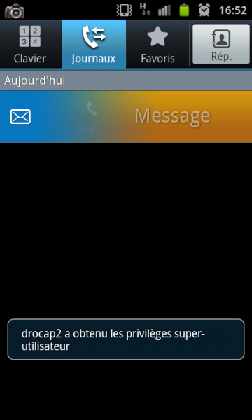 Envoyer un SMS depuis l'historique des appels d'Android en faisant glisser le doigt de droite à gauche